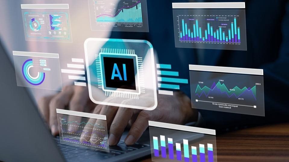 Edge AI technology processing real-time data analytics and business insights