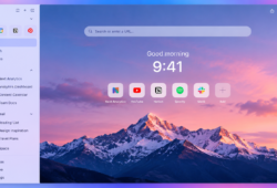 Arc Browser shutdown – illustration of a browser with vertical tabs and sidebar