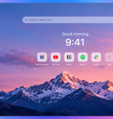 Arc Browser shutdown – illustration of a browser with vertical tabs and sidebar