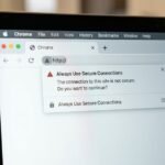Google Chrome HTTPS protection security warning prompt