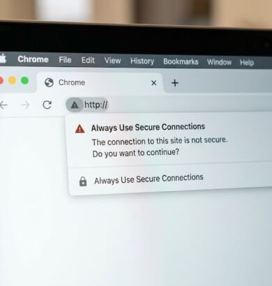 Google Chrome HTTPS protection security warning prompt