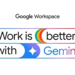 Google Gemini in Google Workspace with the message Work is better with Gemini