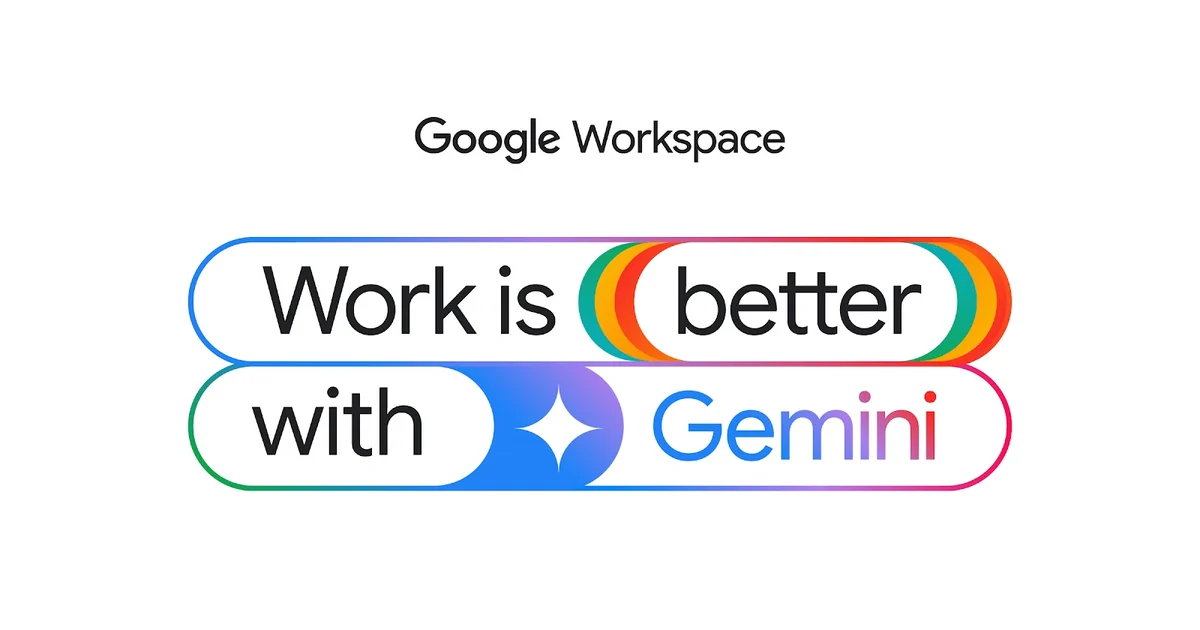 Google Gemini in Google Workspace with the message Work is better with Gemini